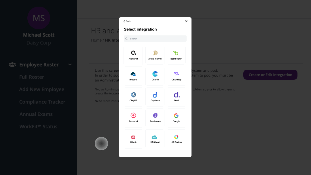 pod merge HR integration options